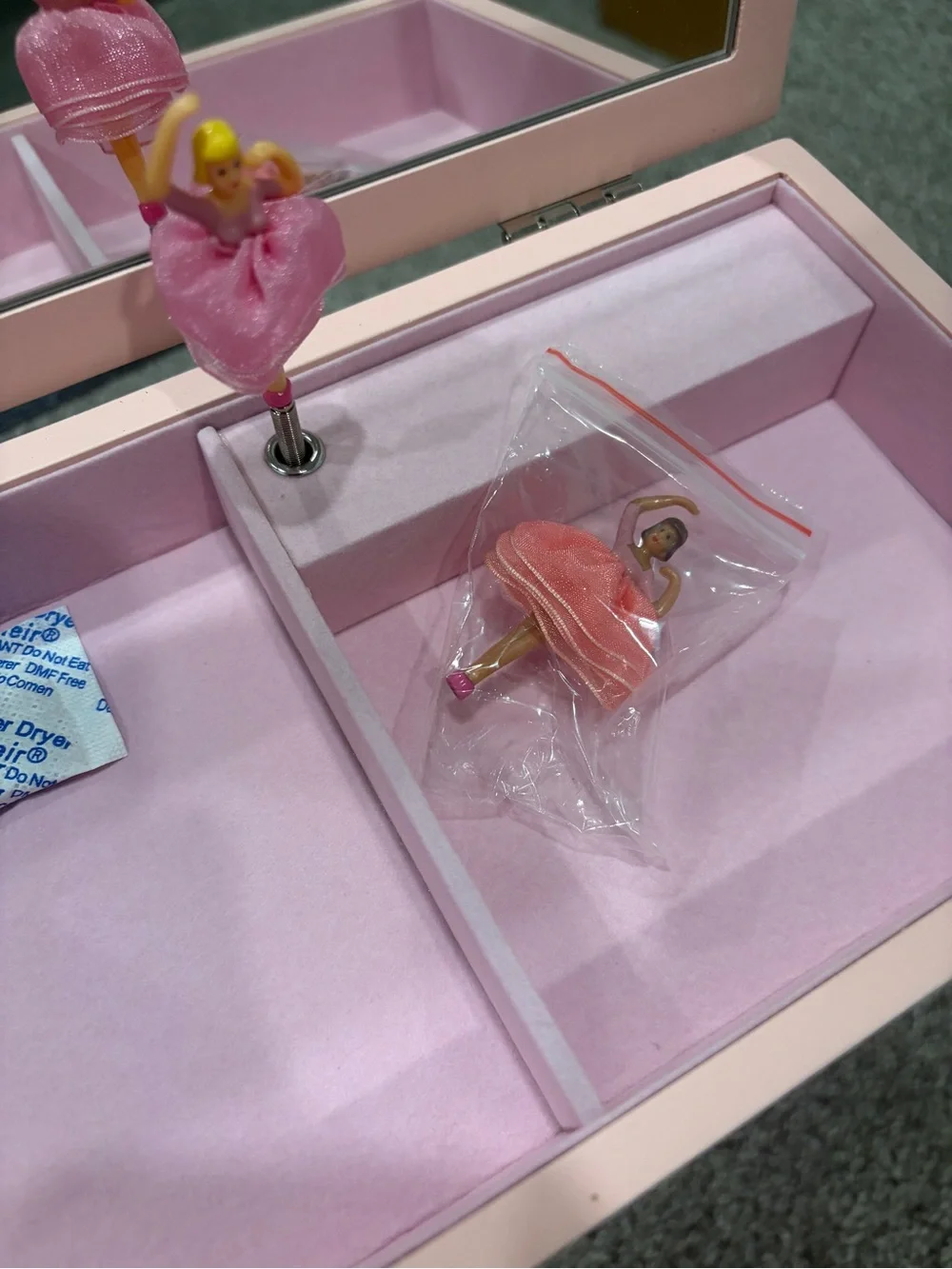 Pink Jewelry Organizer Cabinet with Mirror and Drawers for Girls